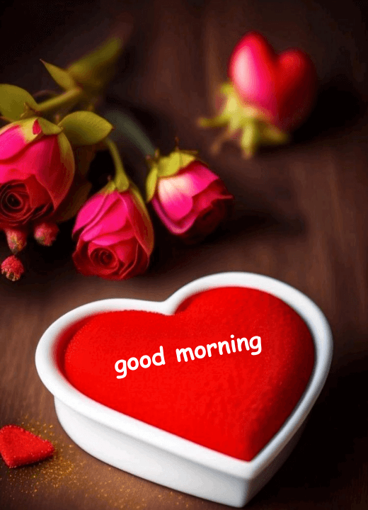 good morning flowers heart images