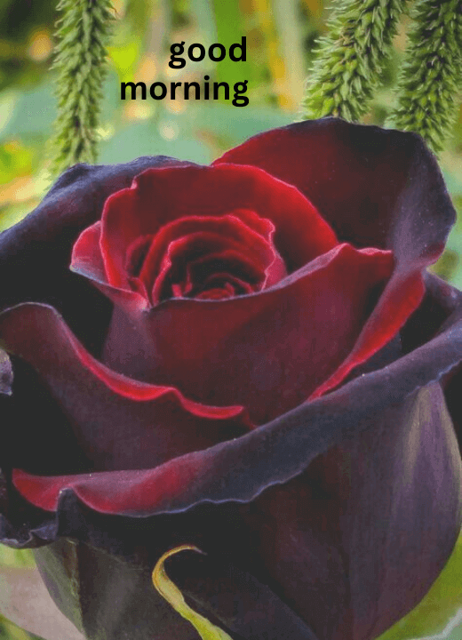 good morning image with white rose