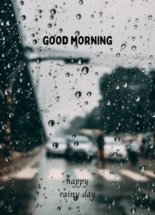 good morning images with rain drops
