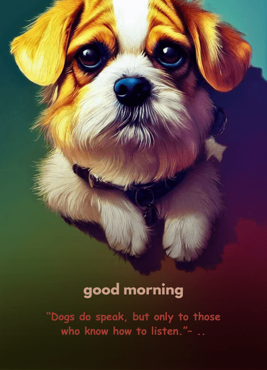 Download Good Morning Quotes Image With Dogs
