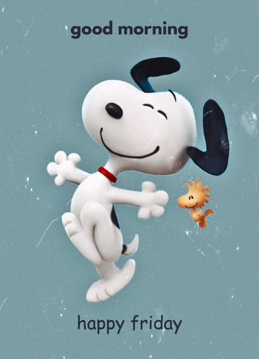 good morning happy friday snoopy images