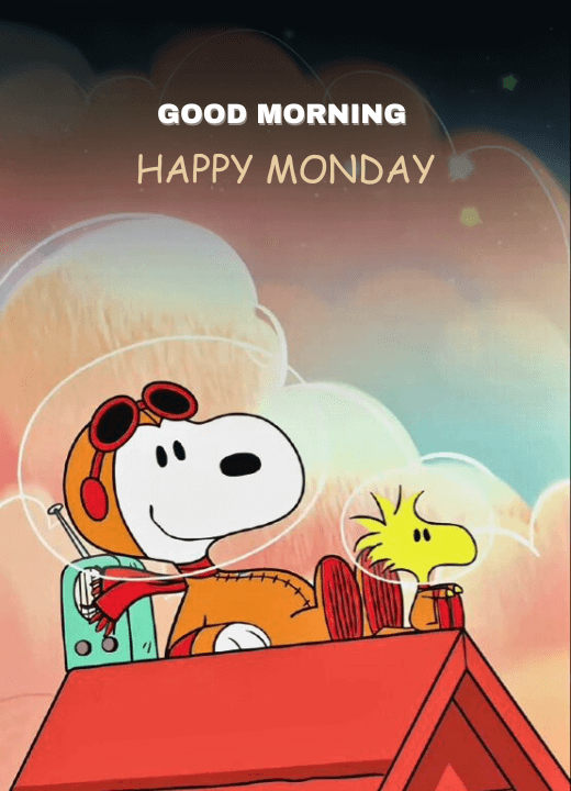 good morning happy monday snoopy images