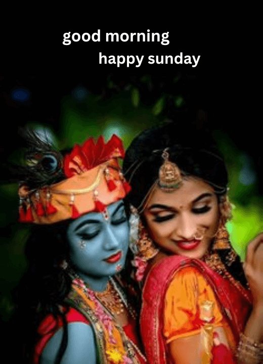good morning wishes for sunday with the images of krishna