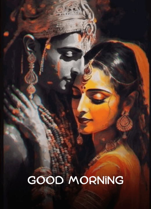 good morning images of krishna and radha