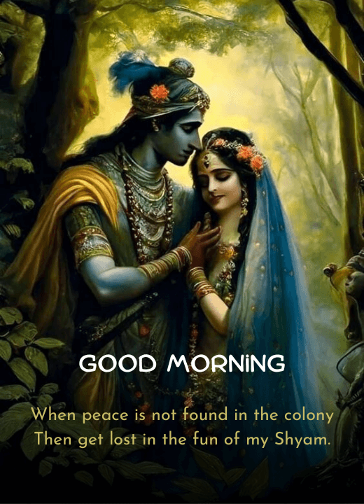 good morning images with radha krishna quotes