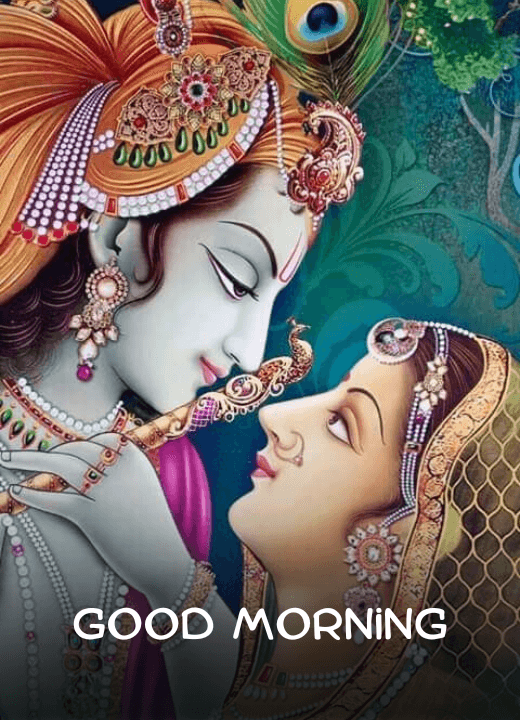 radha krishna good morning love images