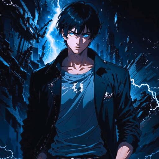 blue anime boy