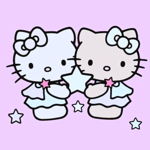 matching pfp for 2 friends hello kitty