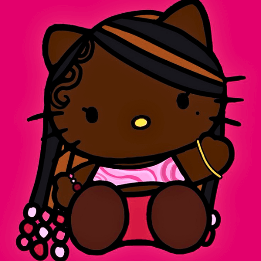 girl black hello kitty pfp